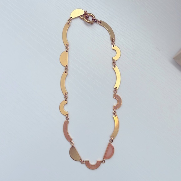 Madewell Geometric Mixed Metal Enamel Toggle Necklace